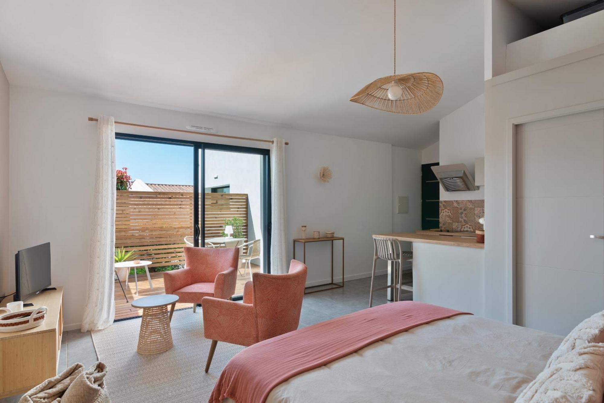 Studio Cocon Enea Bidart, Terrasse Et Parking Exterior photo